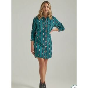 Wrangler Teal Floral Mini Dress